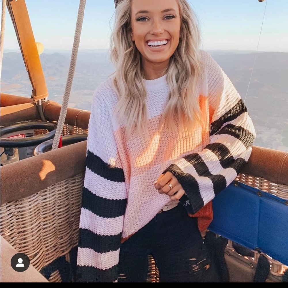 Pink Lily Colorblock Sweater